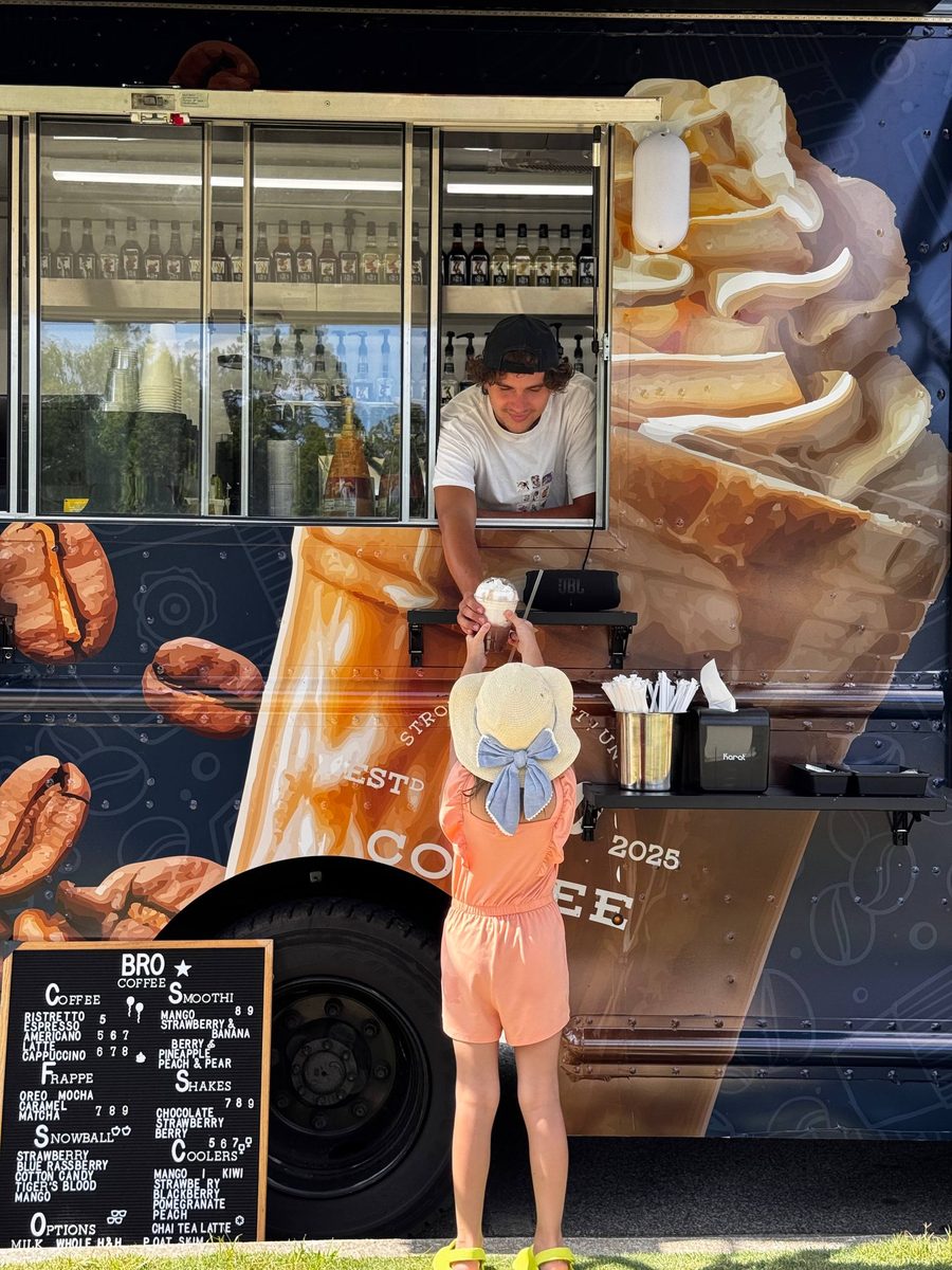 Our youngest guest ordering at the window